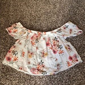 Lulu’s Off the Shoulder Flowers Top